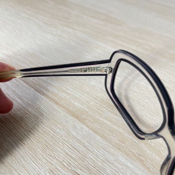 Oliver Peoples Freya CRY/BK Sunglasses FRAMES ONLY Translucent Gray 57-18-135 main image 8